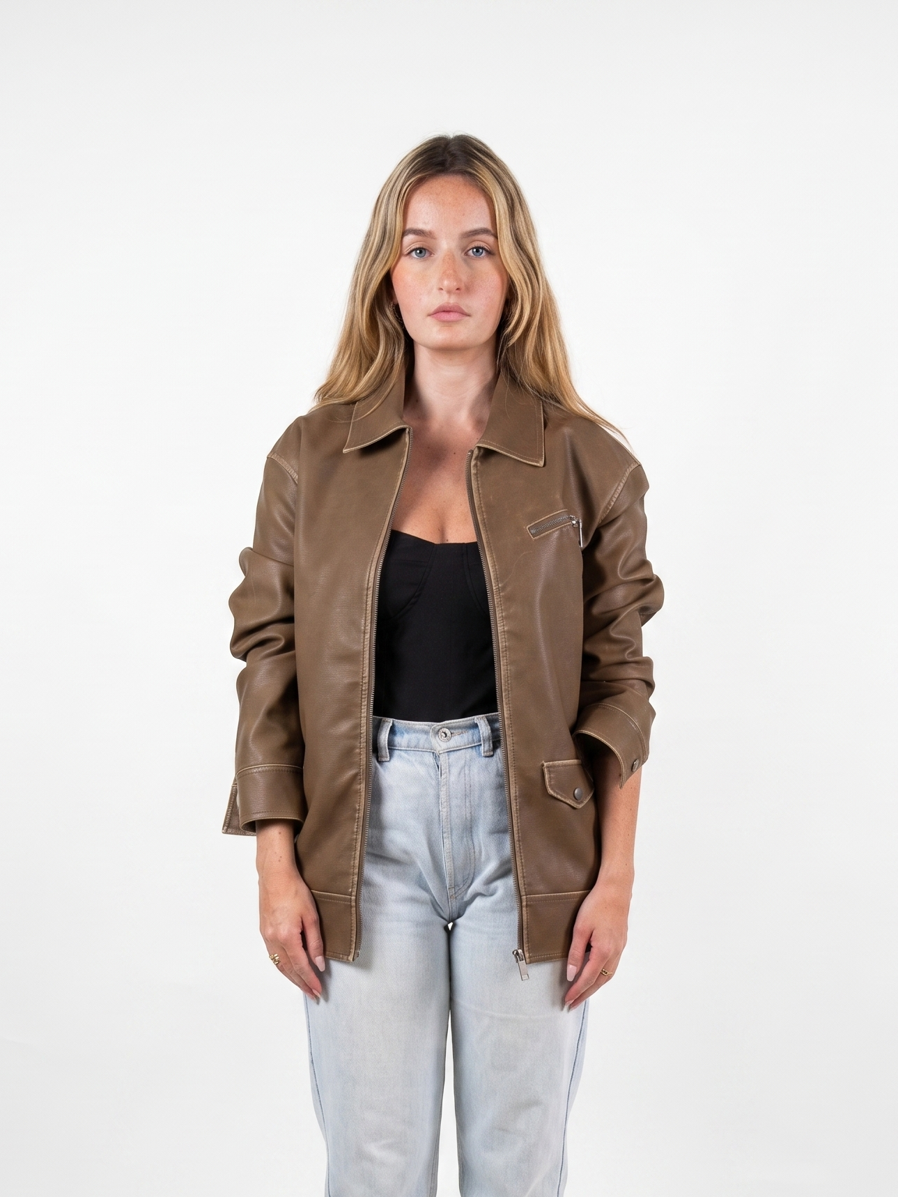 VINTAGE FAUX LEATHER JACKET
