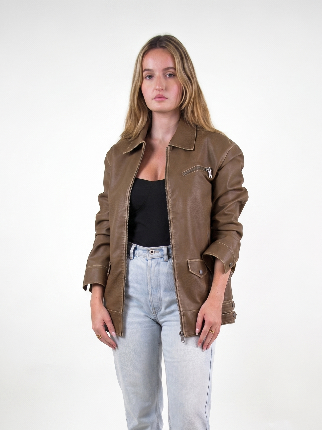 VINTAGE FAUX LEATHER JACKET