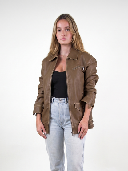 VINTAGE FAUX LEATHER JACKET