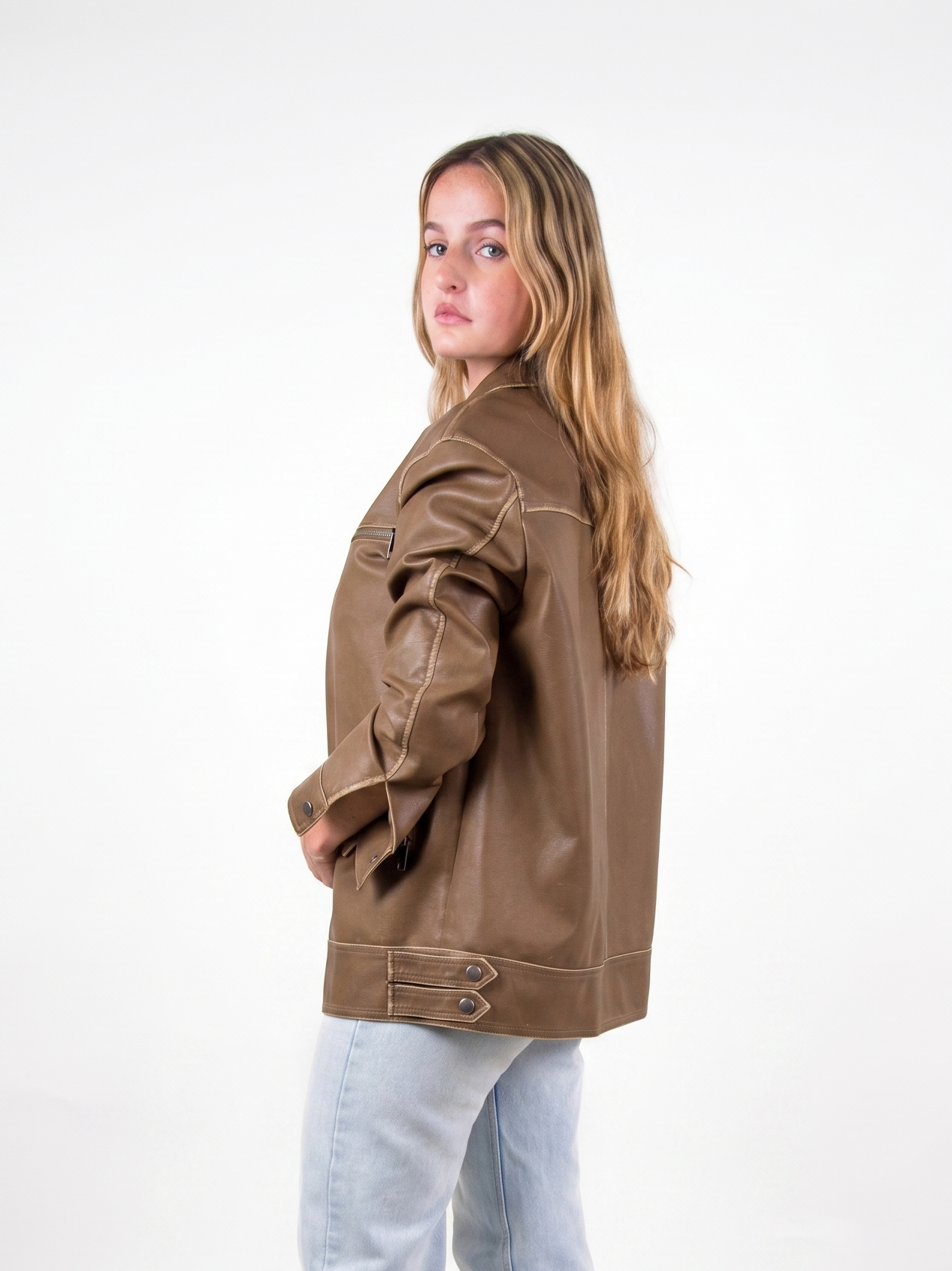 VINTAGE FAUX LEATHER JACKET
