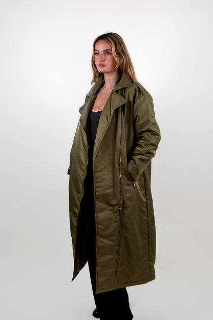 WATERPROOF QUILTED TRENCH COAT