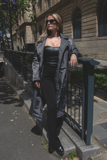 WATERPROOF QUILTED TRENCH COAT