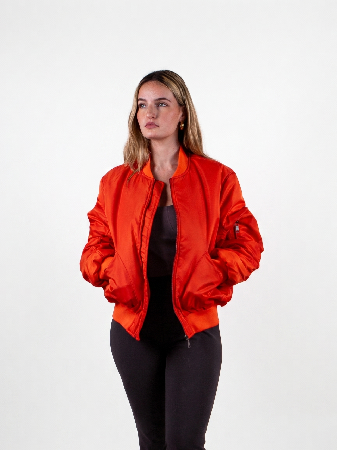OVERSIZED QUILTED BOMBER JACKET