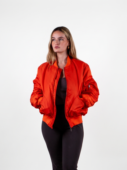 OVERSIZED QUILTED BOMBER JACKET