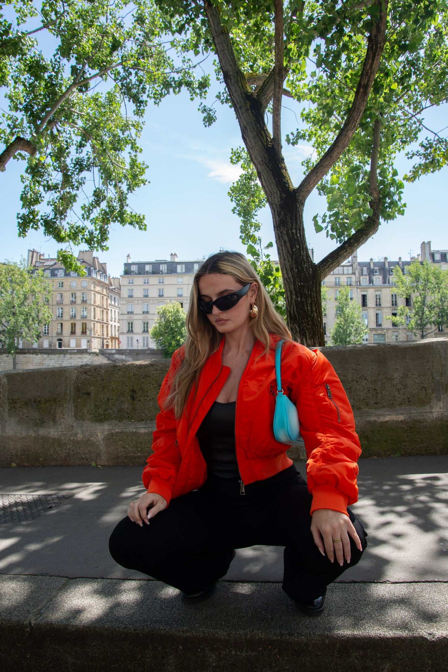 OVERSIZED QUILTED BOMBER JACKET