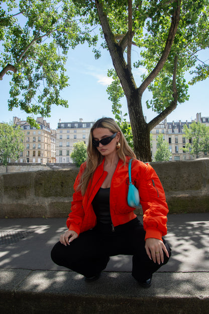 OVERSIZED QUILTED BOMBER JACKET