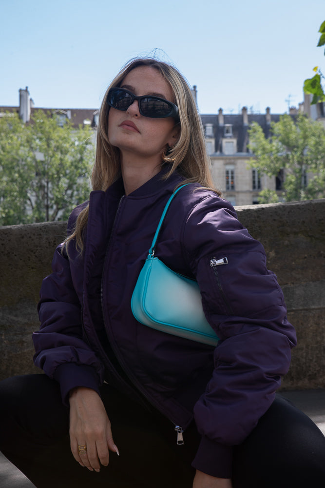 OVERSIZED QUILTED BOMBER JACKET