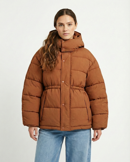 CHAQUETA DE PLUMÍN CON CINTURA AJUSTADA