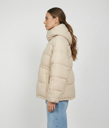 CHAQUETA DE PLUMÍN CON CINTURA AJUSTADA