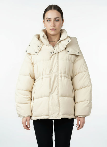 CHAQUETA DE PLUMÍN CON CINTURA AJUSTADA