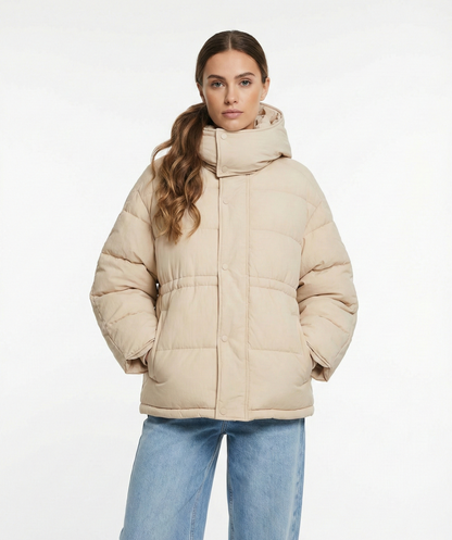 CHAQUETA DE PLUMÍN CON CINTURA AJUSTADA