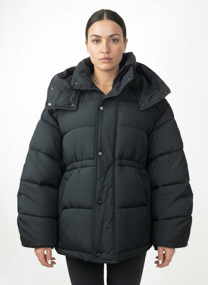 CHAQUETA DE PLUMÍN CON CINTURA AJUSTADA