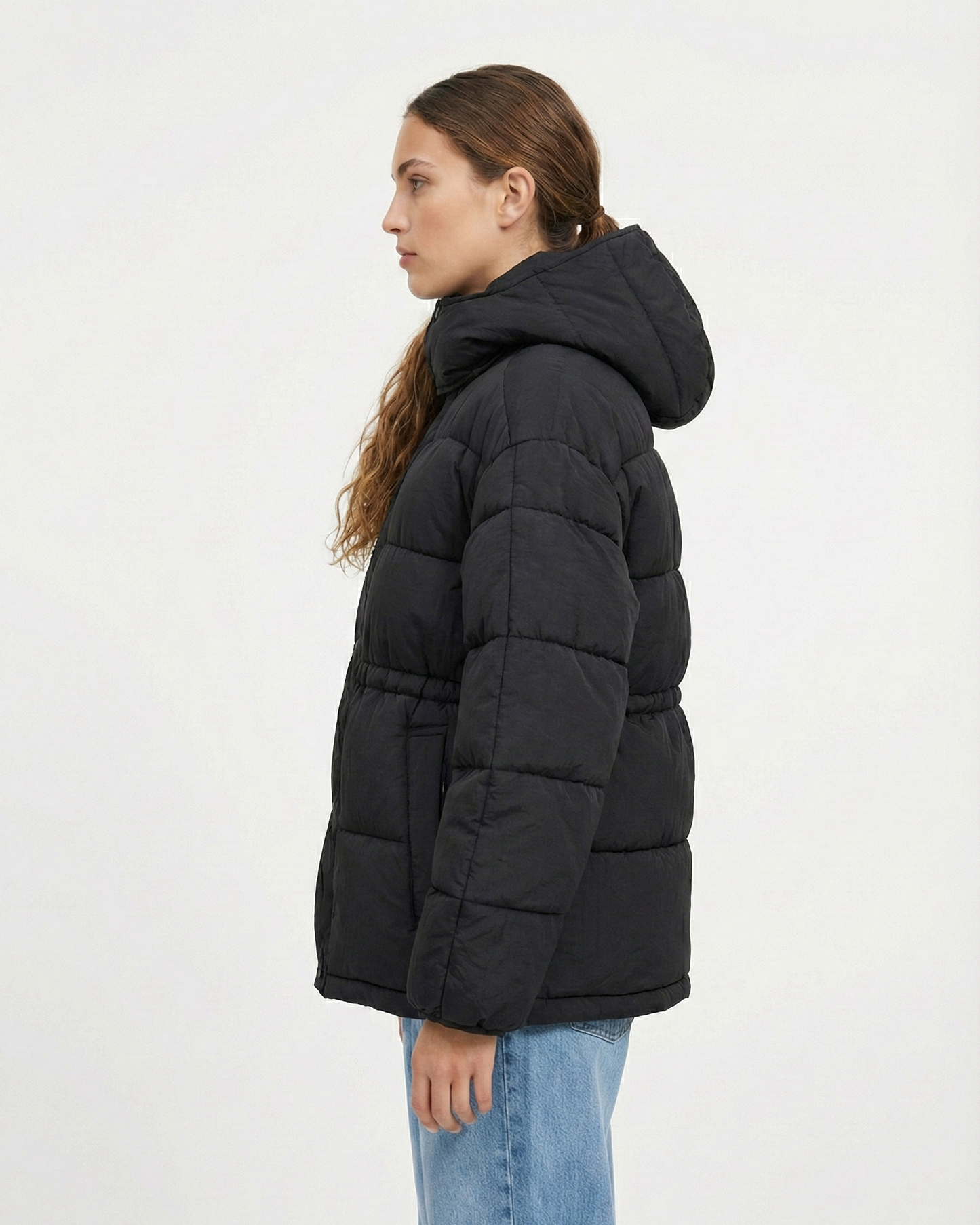 CHAQUETA DE PLUMÍN CON CINTURA AJUSTADA