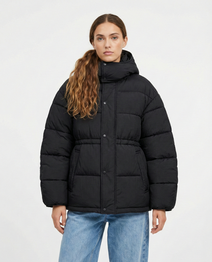 CHAQUETA DE PLUMÍN CON CINTURA AJUSTADA