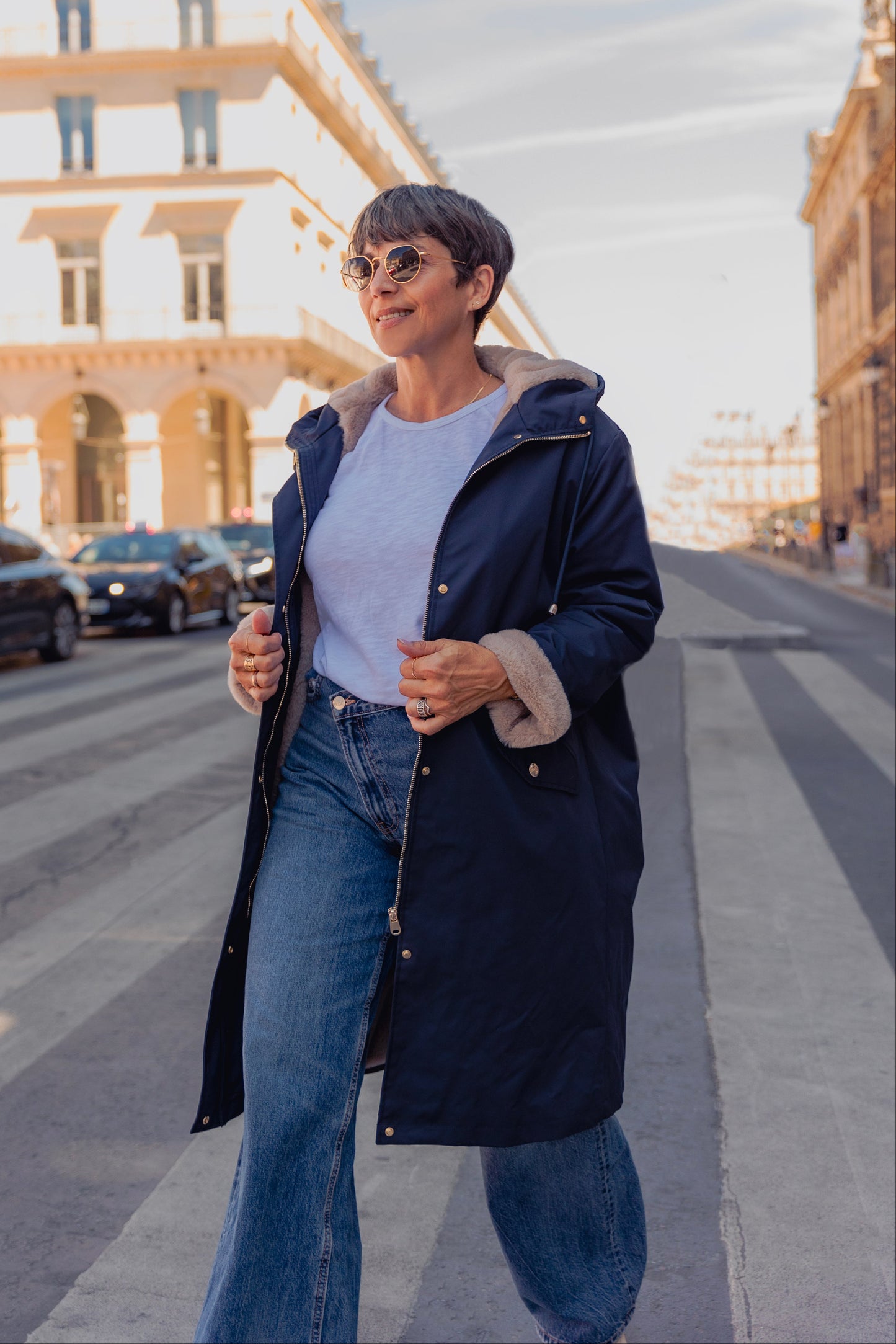 PARKA WITH FAUX FUR HOOD