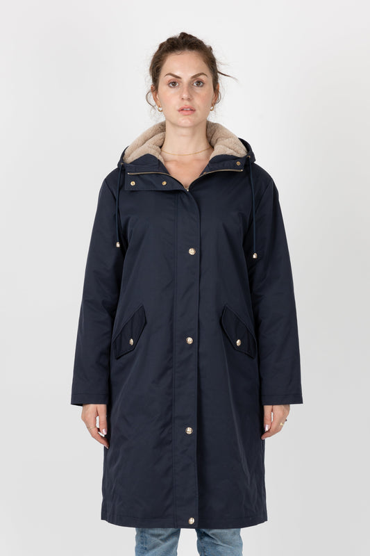 PARKA WITH FAUX FUR HOOD