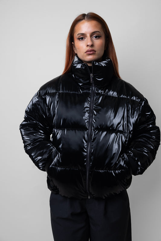 CHAQUETA DE PLUMAS DE CUELLO ALTO