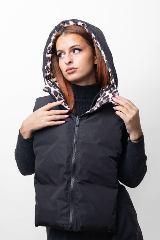 CAPUCHE LÉOPARD RÉVERSIBLE