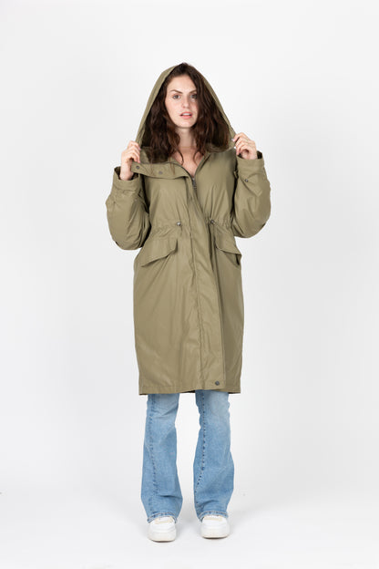 WATERPROOF PARKA WITH FAUX FUR HOOD