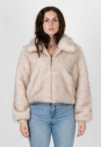 Short faux fur coat