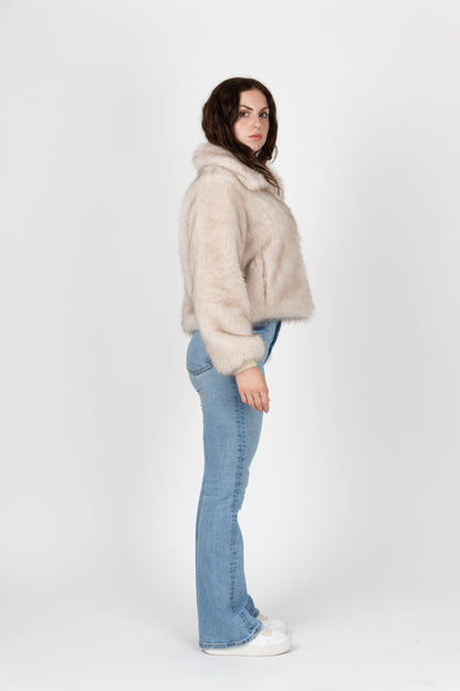 Short faux fur coat