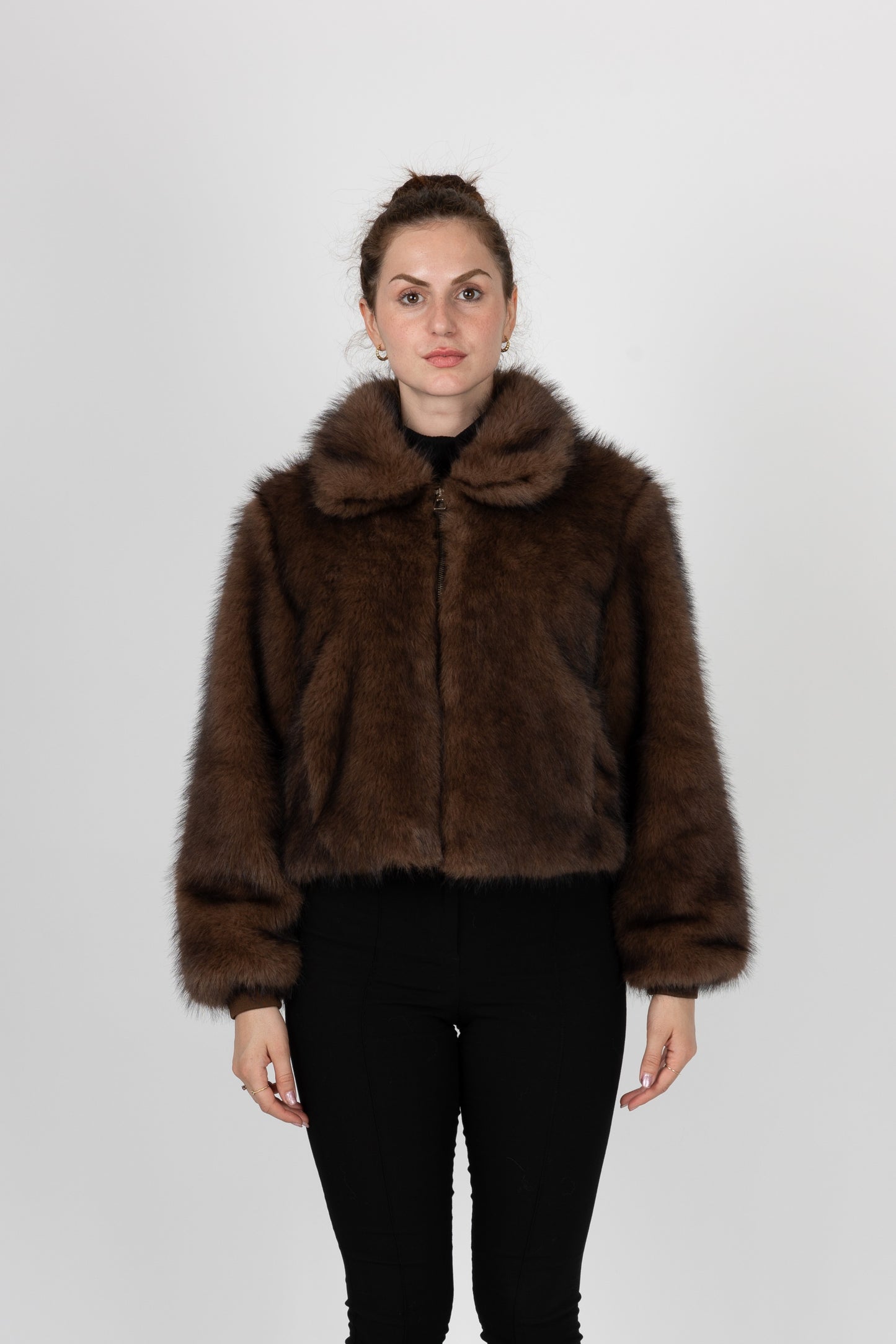 Short faux fur coat