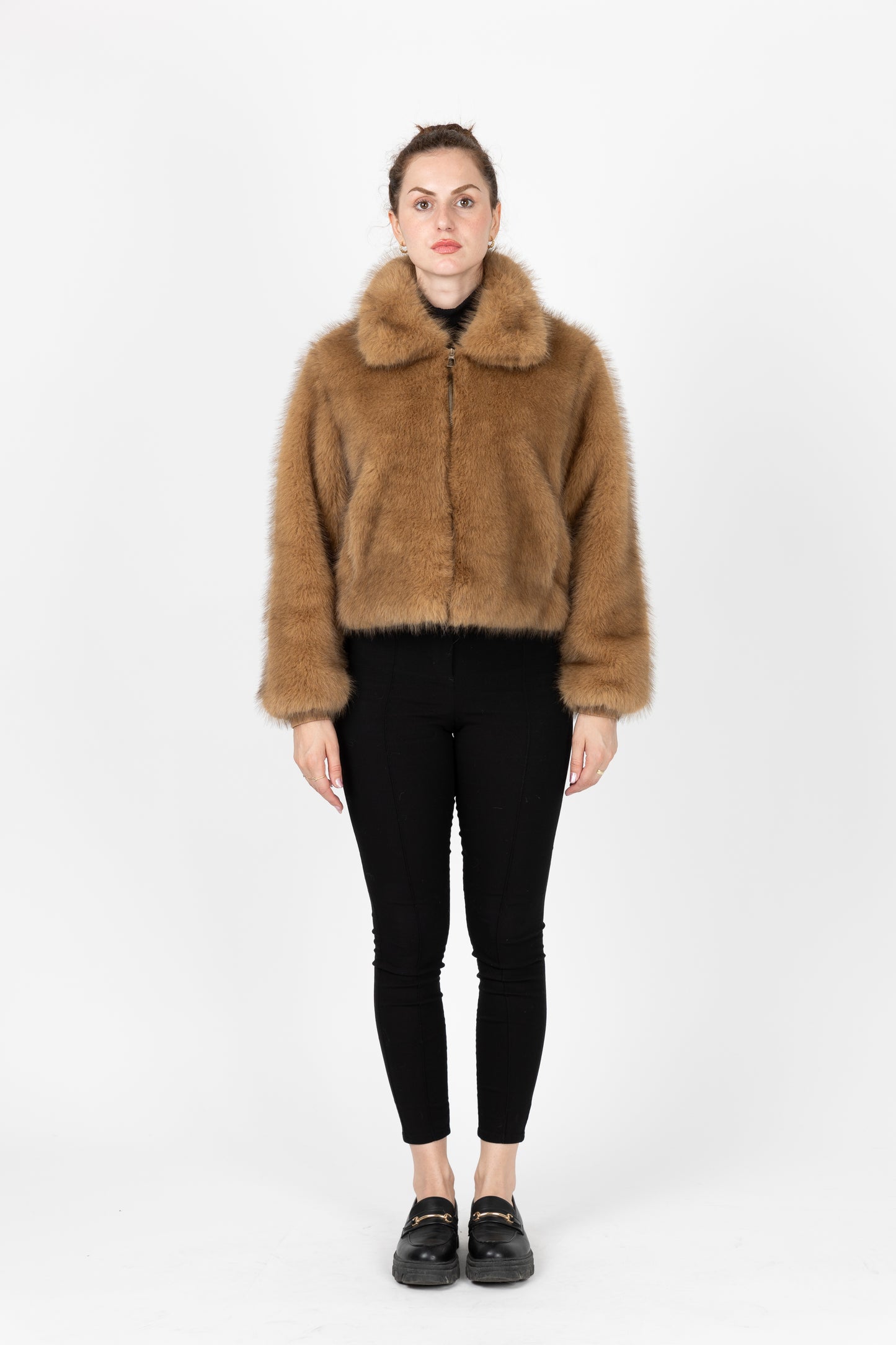 Short faux fur coat