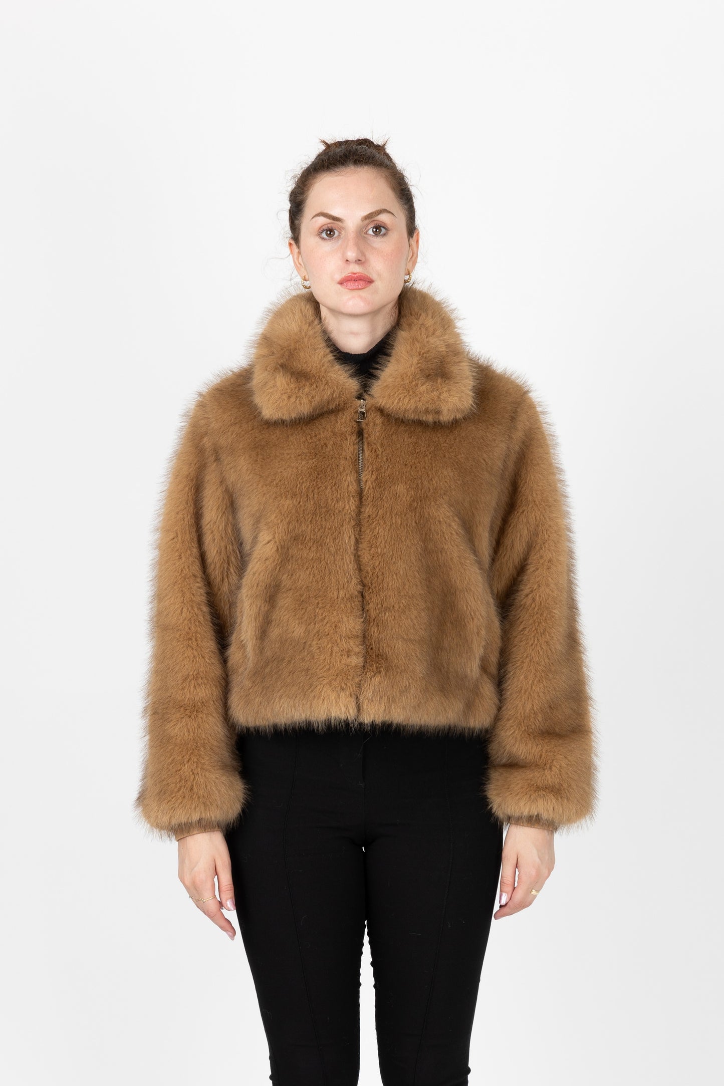 Short faux fur coat