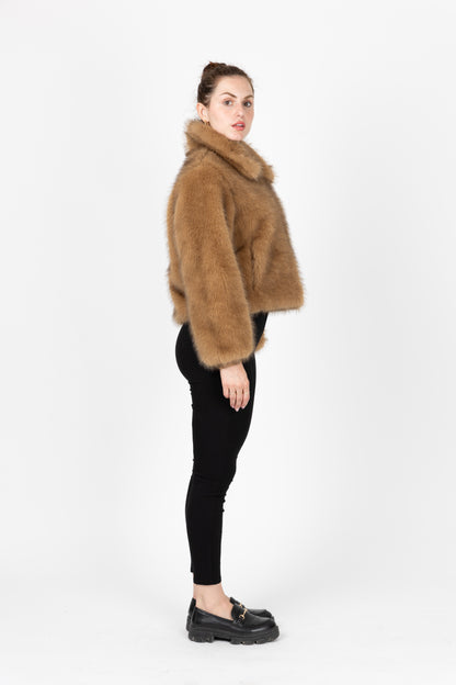 Short faux fur coat