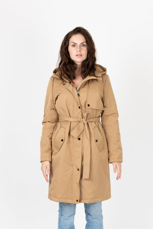 PARKA STYLE TRENCH À CAPUCHE