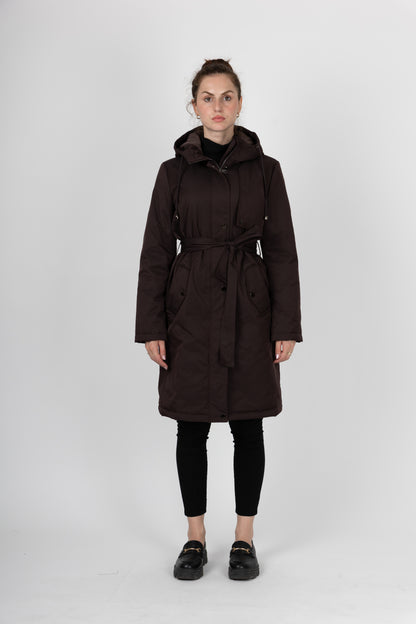 Hooded Trench Coat Style Parka