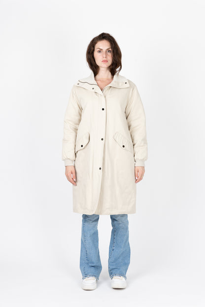 PARKA IMPERMÉABLE EN COTON MÉLANGÉ