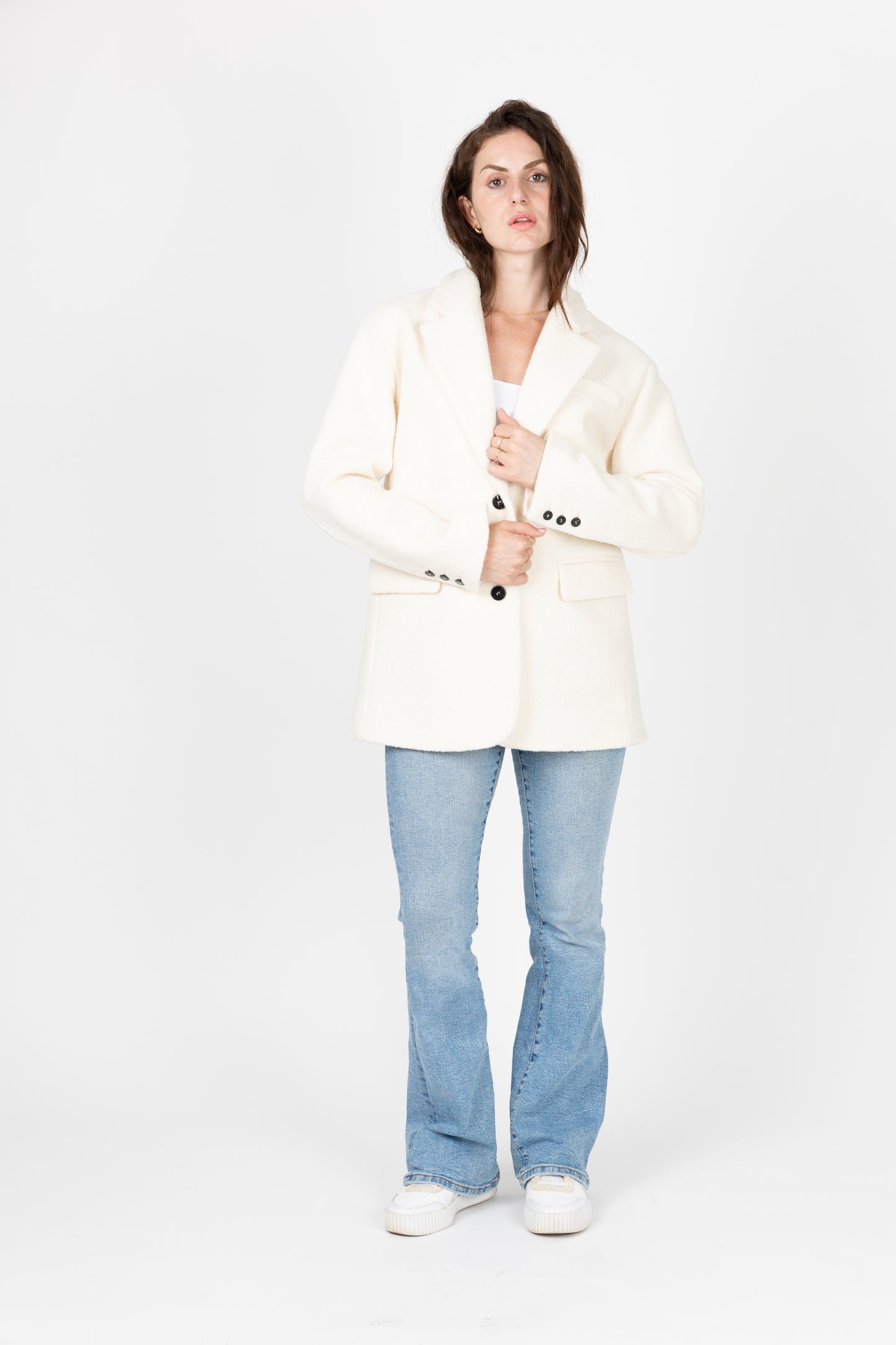 VESTE BLAZER OVERSIZE EFFET MOUTON