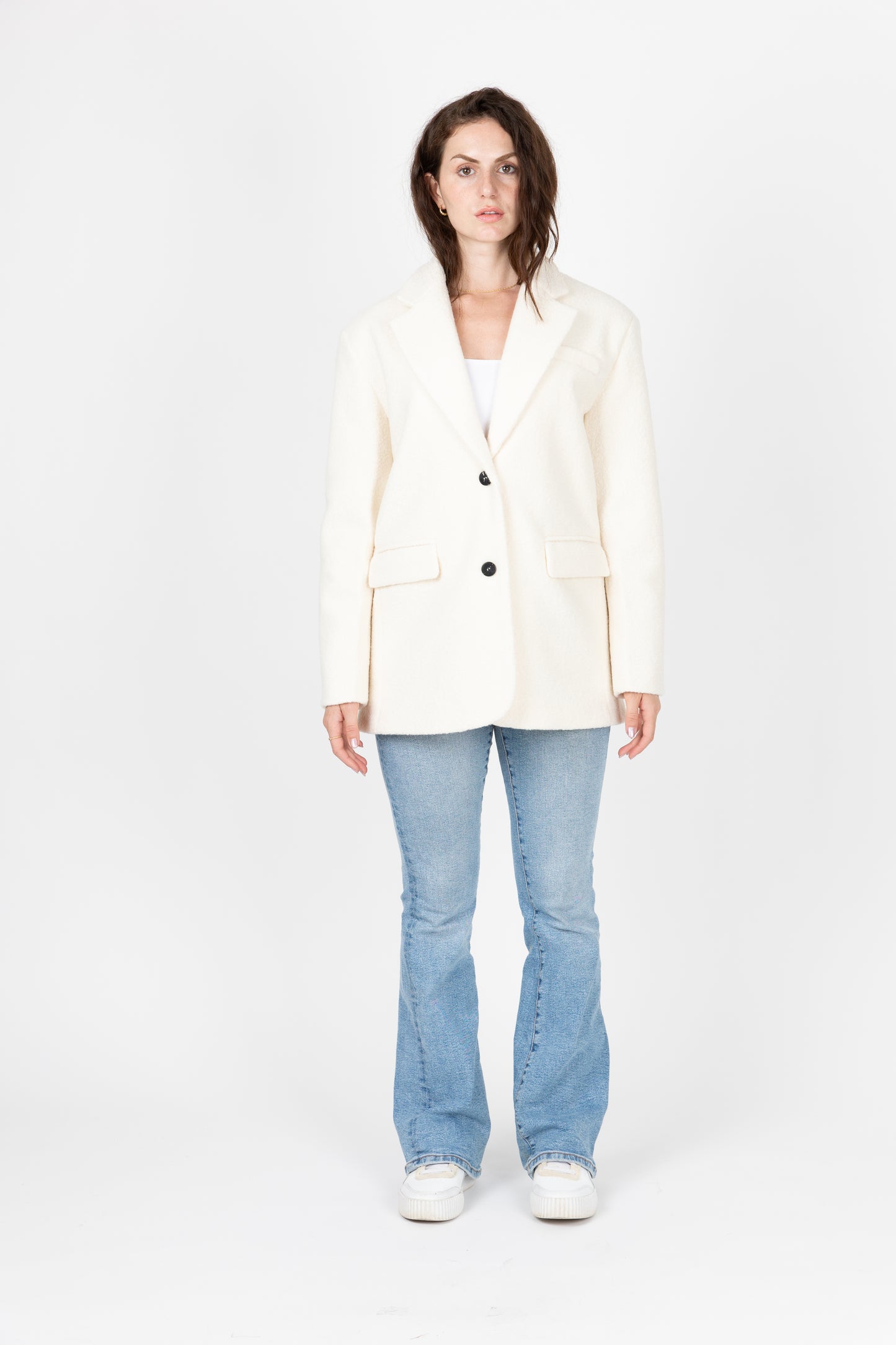 VESTE BLAZER OVERSIZE EFFET MOUTON