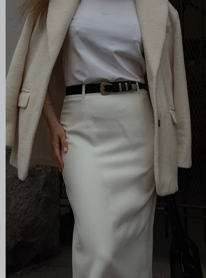 CHAQUETA BLAZER DE PIEL DE BORREGUITO DE GRAN TAMAÑO