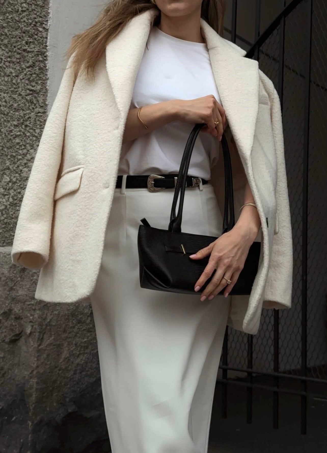 OVERSIZED SHEARLING BLAZER JACKET