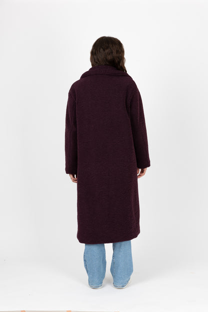 MANTEAU LONG EN FAUSSE FOURRURE MOUTON