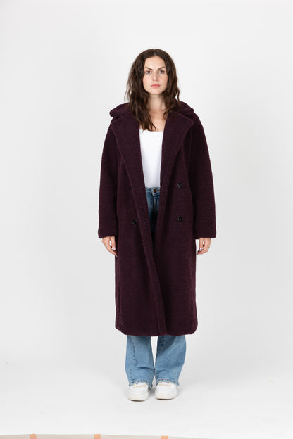 MANTEAU LONG EN FAUSSE FOURRURE MOUTON