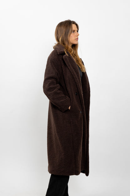 MANTEAU LONG EN FAUSSE FOURRURE MOUTON