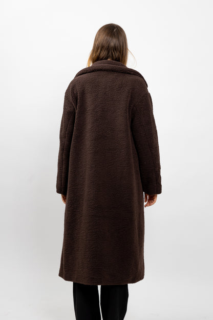 MANTEAU LONG EN FAUSSE FOURRURE MOUTON