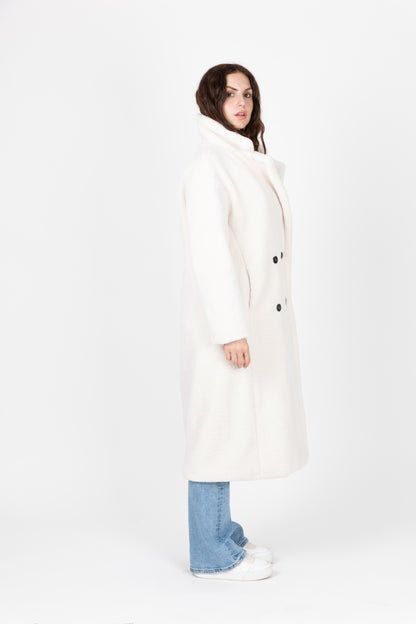 MANTEAU LONG EN FAUSSE FOURRURE MOUTON