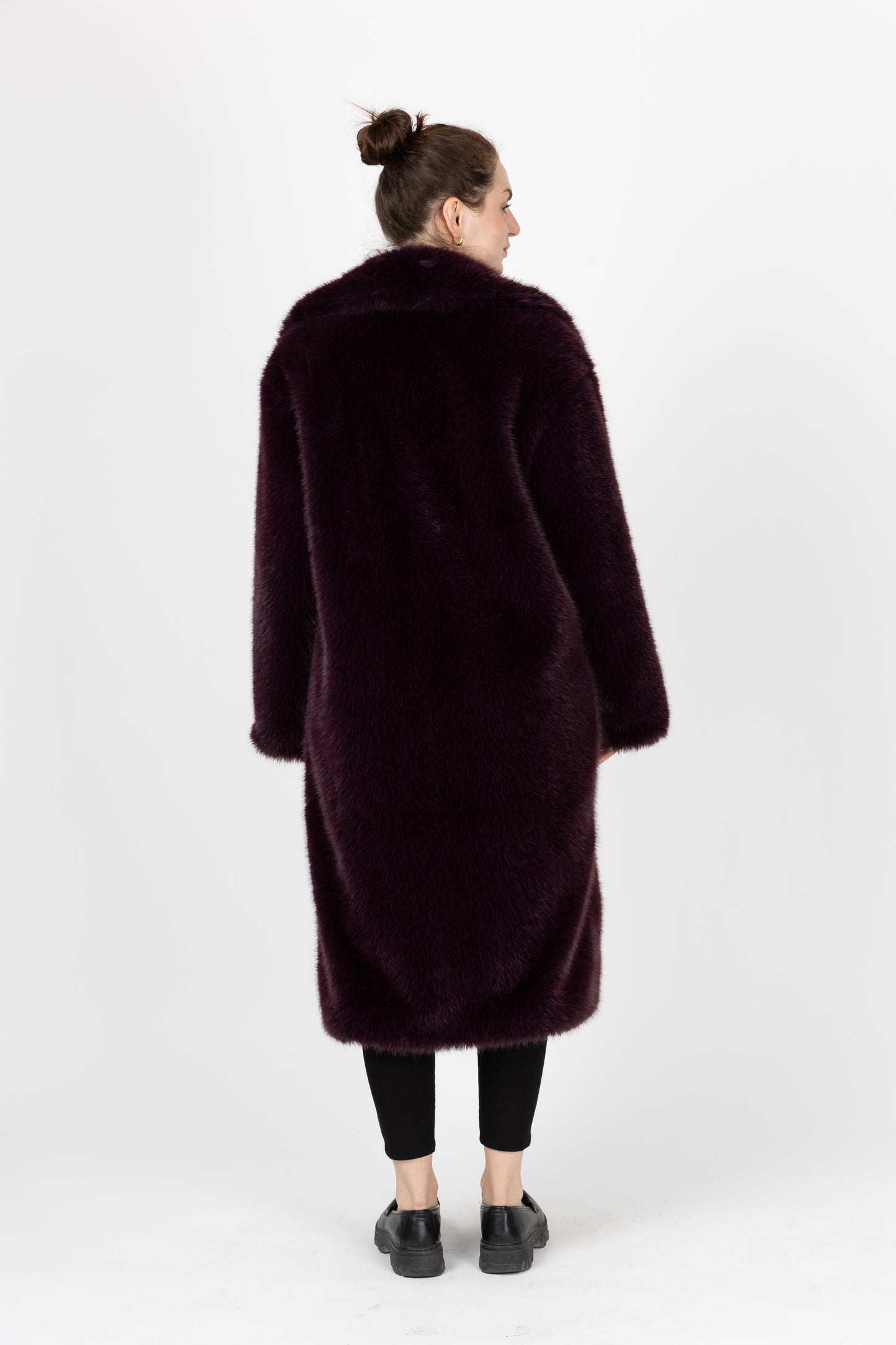 MANTEAU LONG EN FAUSSE FOURRURE