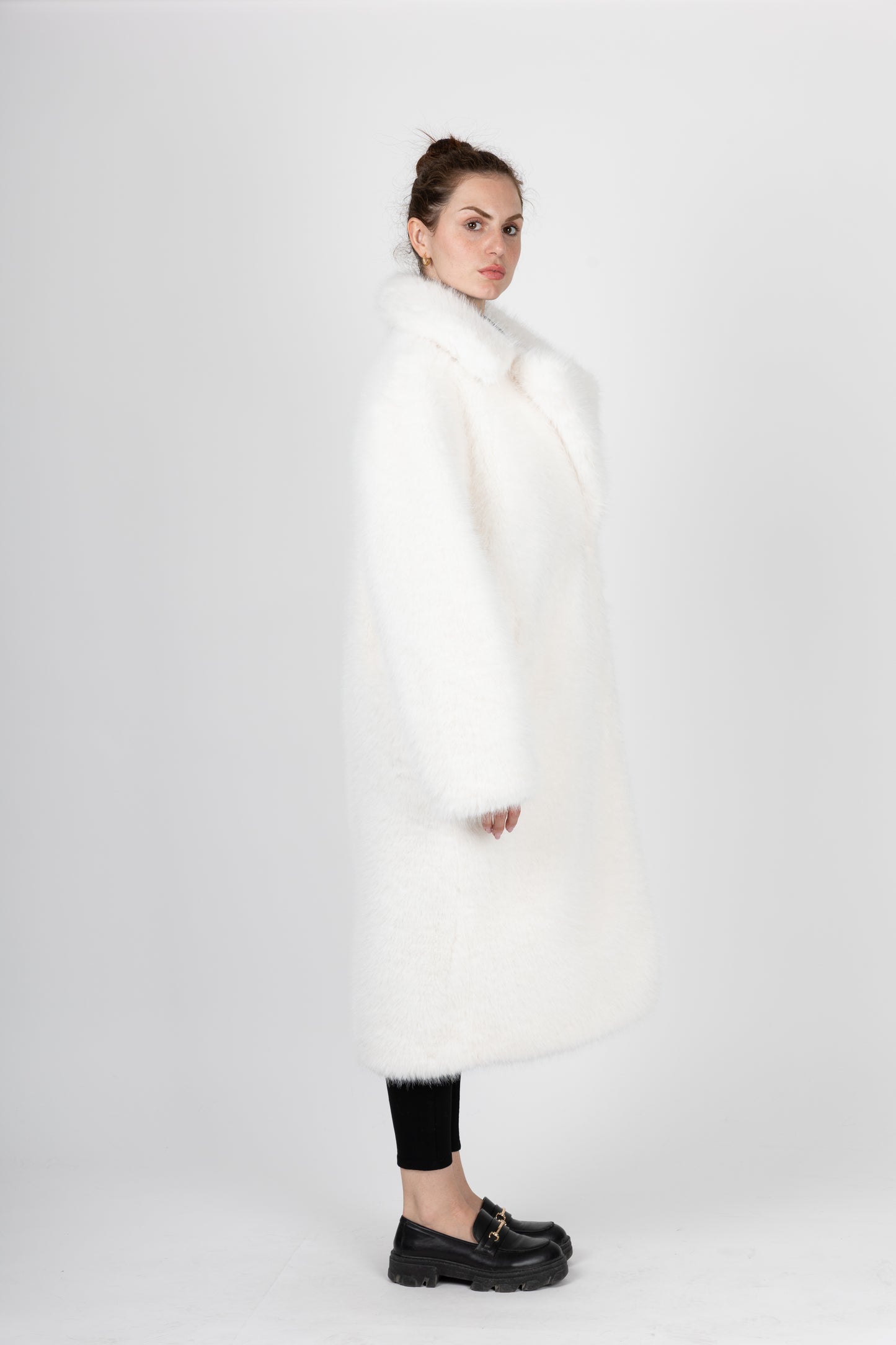 MANTEAU LONG EN FAUSSE FOURRURE