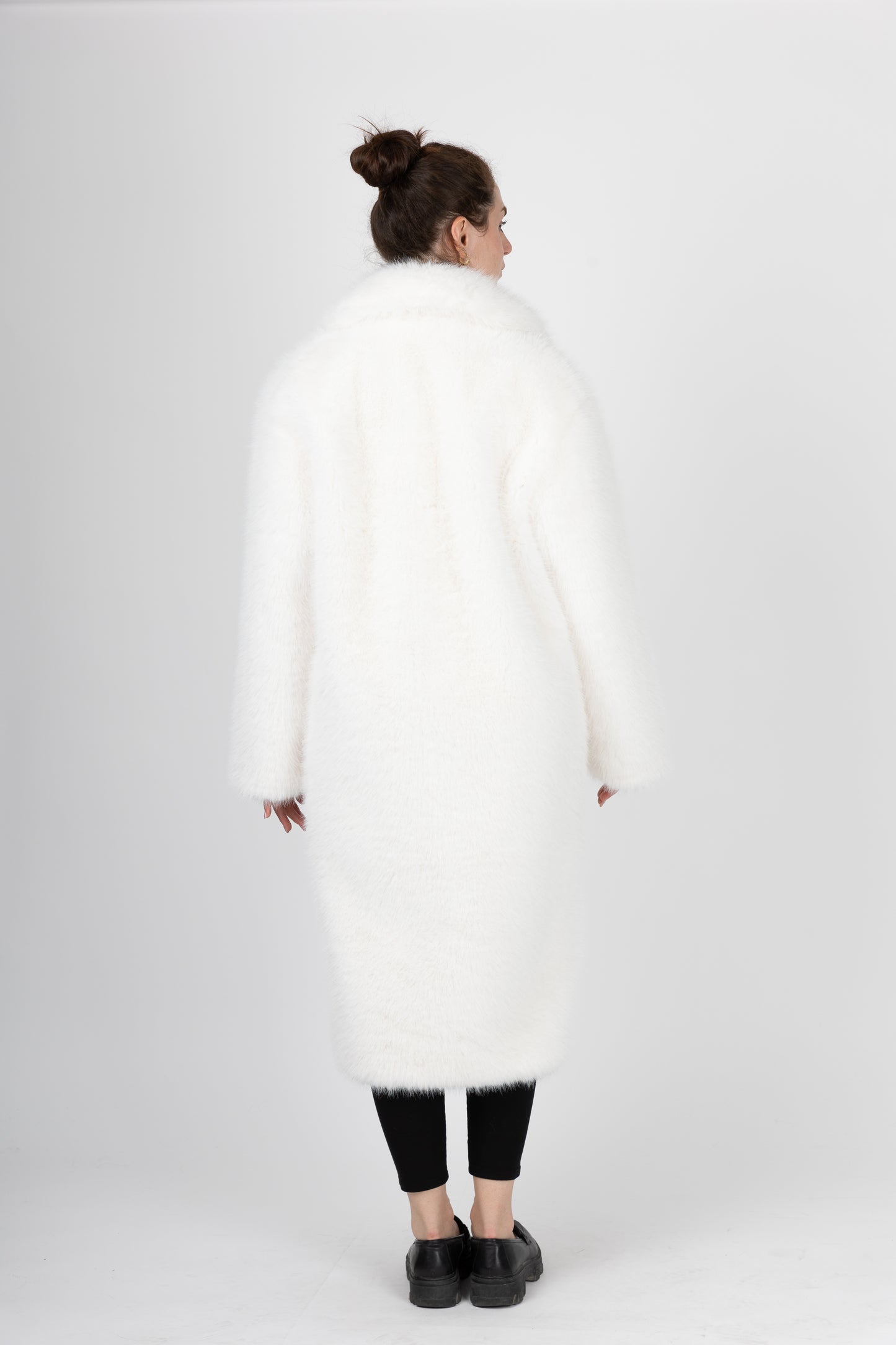 MANTEAU LONG EN FAUSSE FOURRURE
