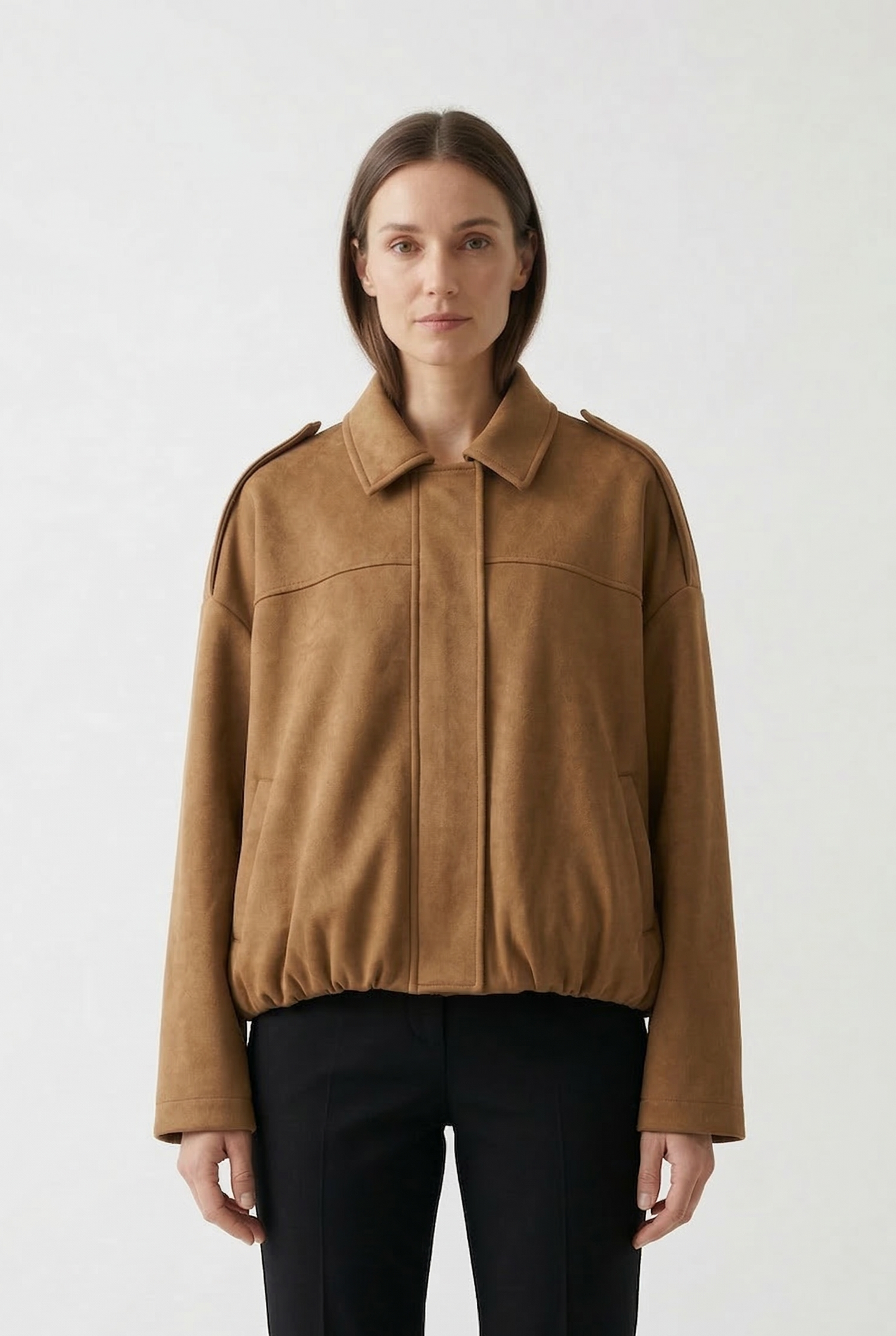 CHAQUETA BOMBER OVERSIZE EFECTO ANTE