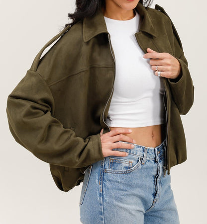 CHAQUETA EFECTO ANTE
