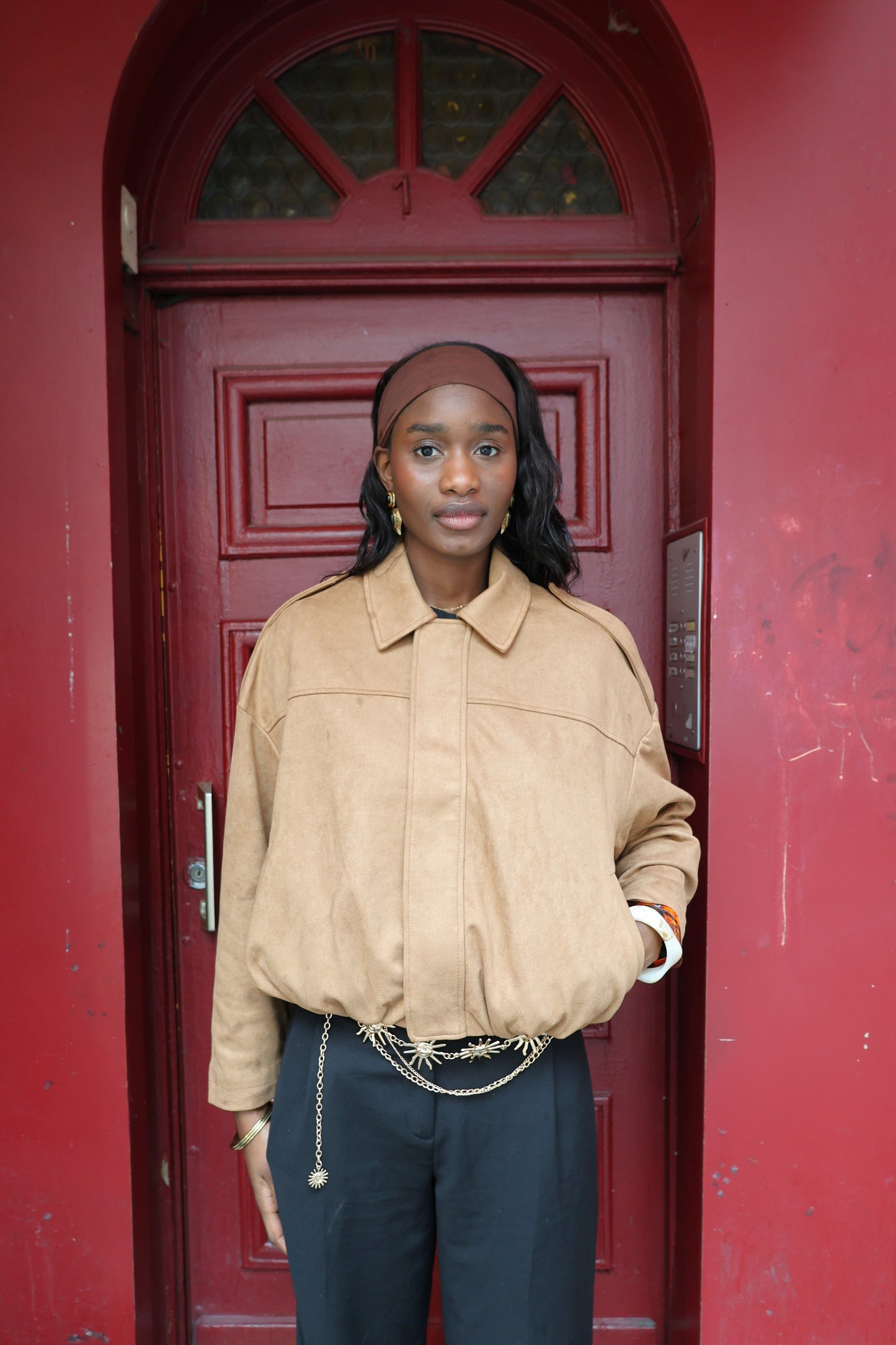 CHAQUETA BOMBER OVERSIZE EFECTO ANTE
