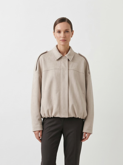 CHAQUETA BOMBER OVERSIZE EFECTO ANTE