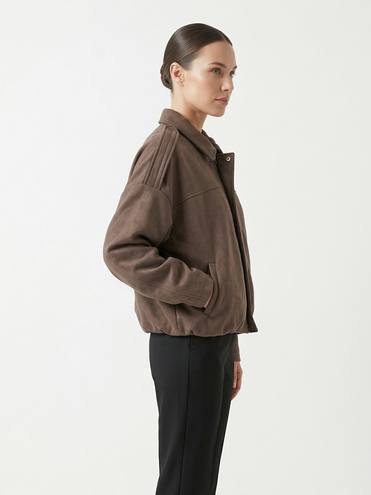 CHAQUETA BOMBER OVERSIZE EFECTO ANTE