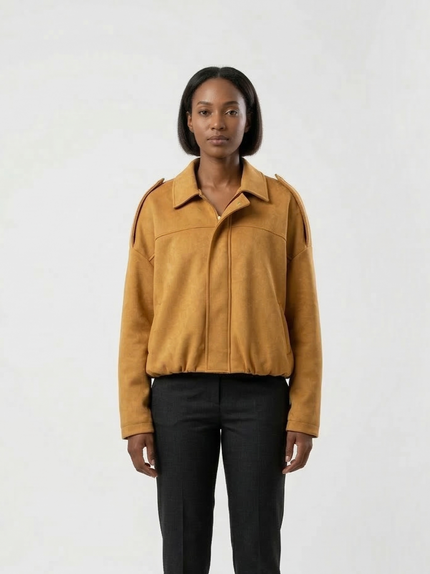 OVERSIZED SUEDE-EFFECT BOMBER JACKET – K-ZELL PARIS OVERSIZED SUEDE-EFFECT BOMBER JACKET – K-ZELL PARIS